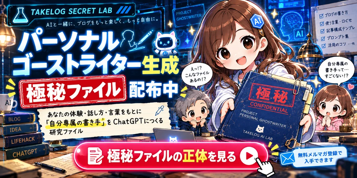 パーソナルゴーストライター生成 極秘ファイル配布中